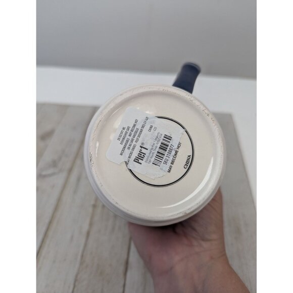 Pier 1 Imports Coffee Mug Ironstone Owl Owling Like a Boss Tea Cup Blue EUC - Picture 5 of 6